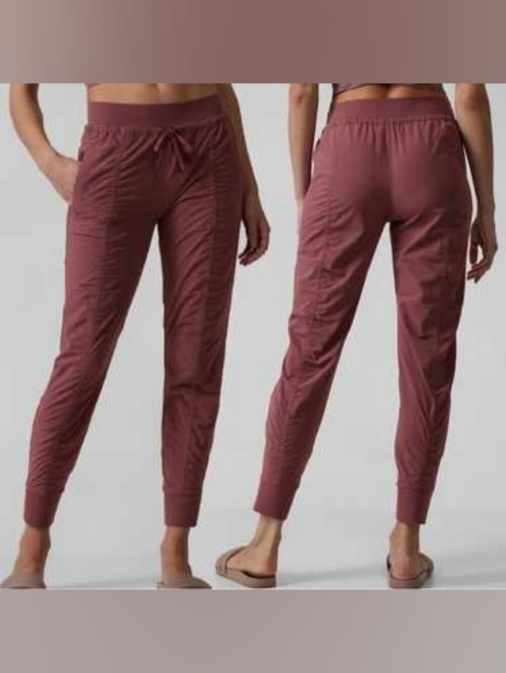 Athleta Attitude II, Mauve Drawstring Jogger Pants